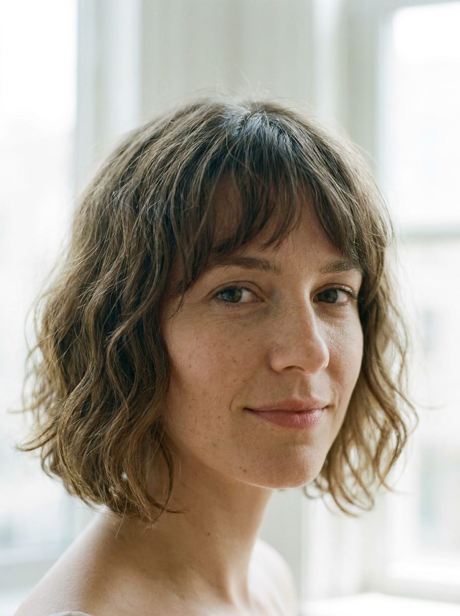 Wavy Bob mit Pony - Bob mit Pony